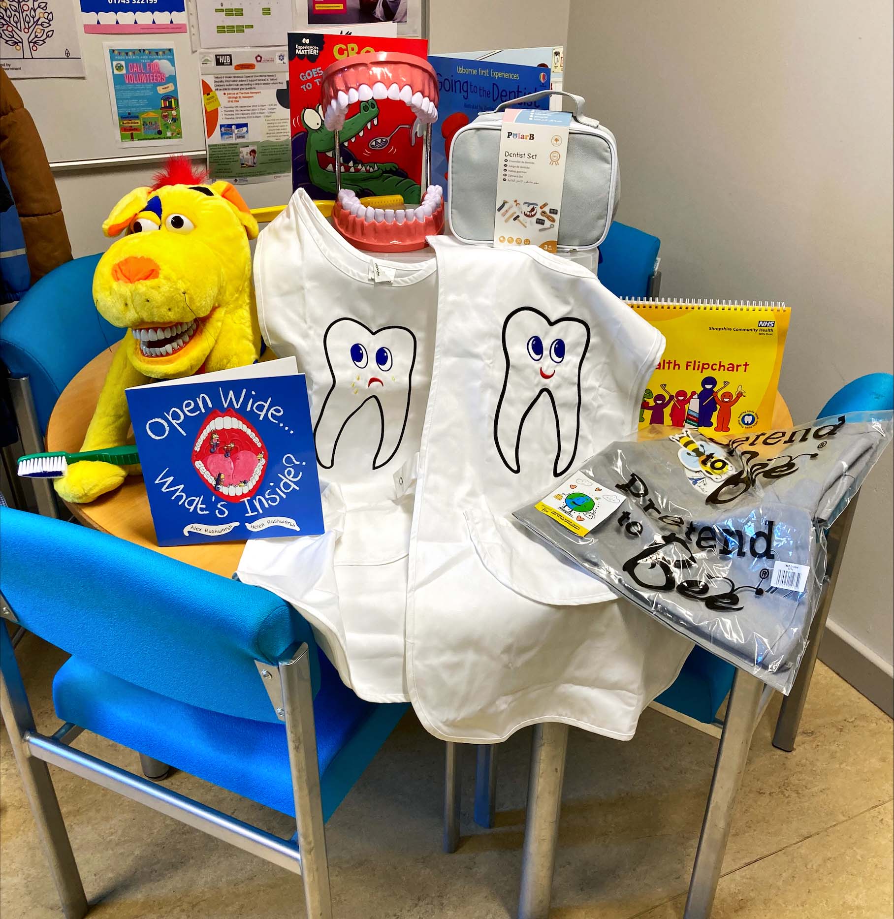 A picture of resources supplied by the healthy smile team
